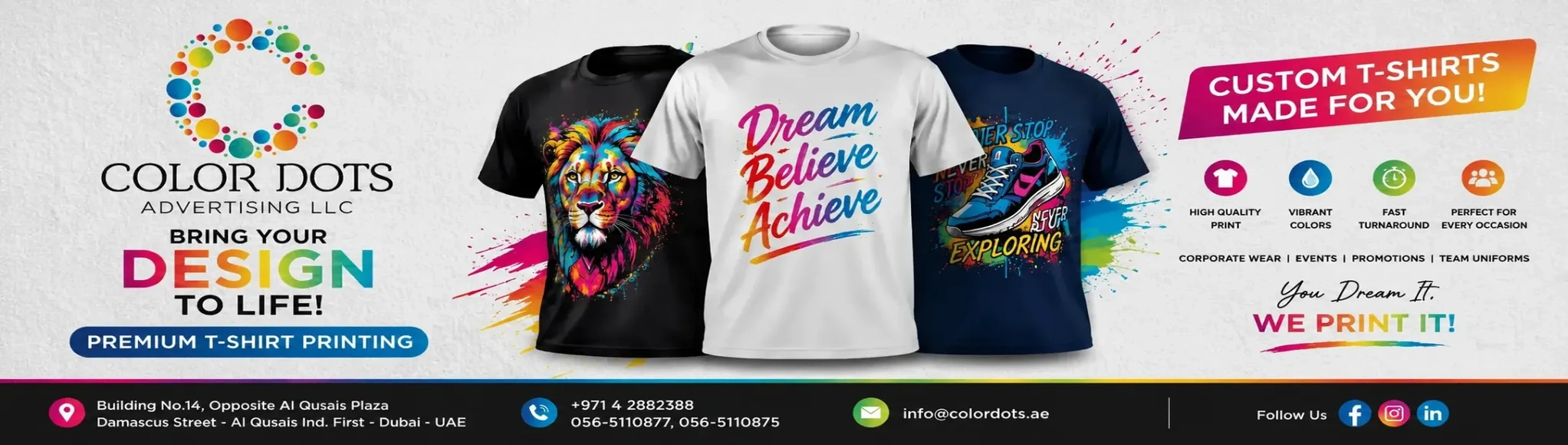 Custom T-Shirt Printing Dubai
