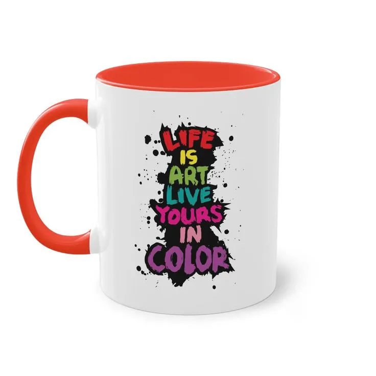 Two-Tone Coloured Mug Printing Dubai