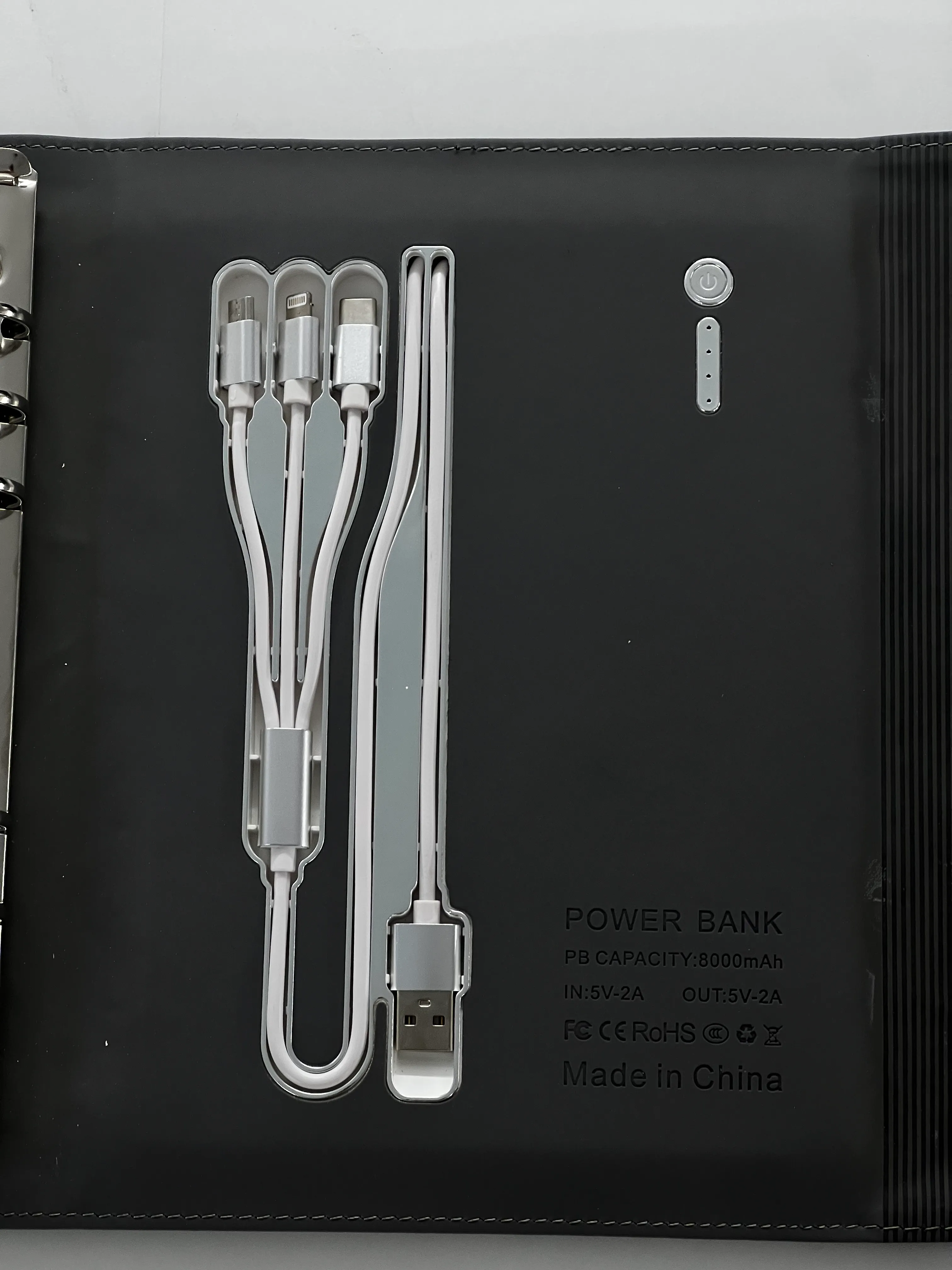Smart Diary Built-In Wired Charging Cables Dubai